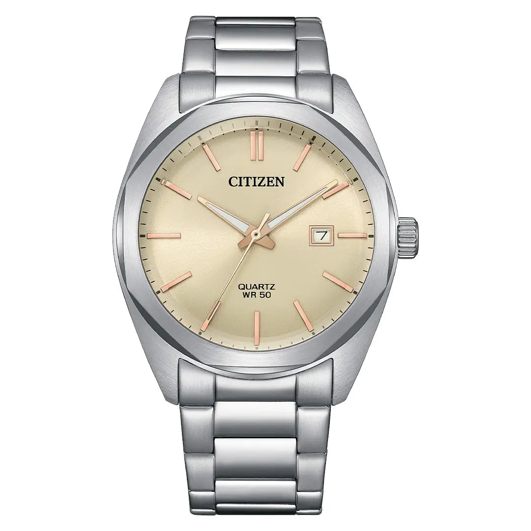 Citizen Quartz BI5110-54B Analog White/Ivory Dial 41mm Stainless Steel Men's Watch