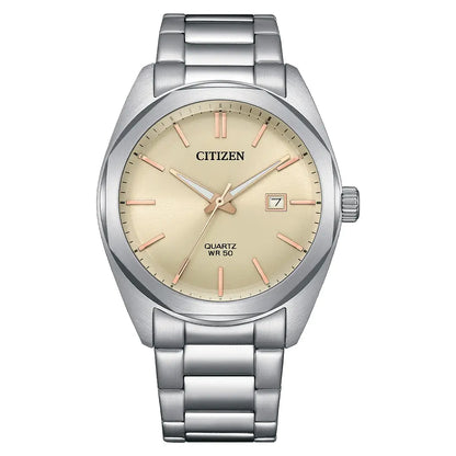 Citizen Quartz BI5110-54B Analog White/Ivory Dial 41mm Stainless Steel Men's Watch