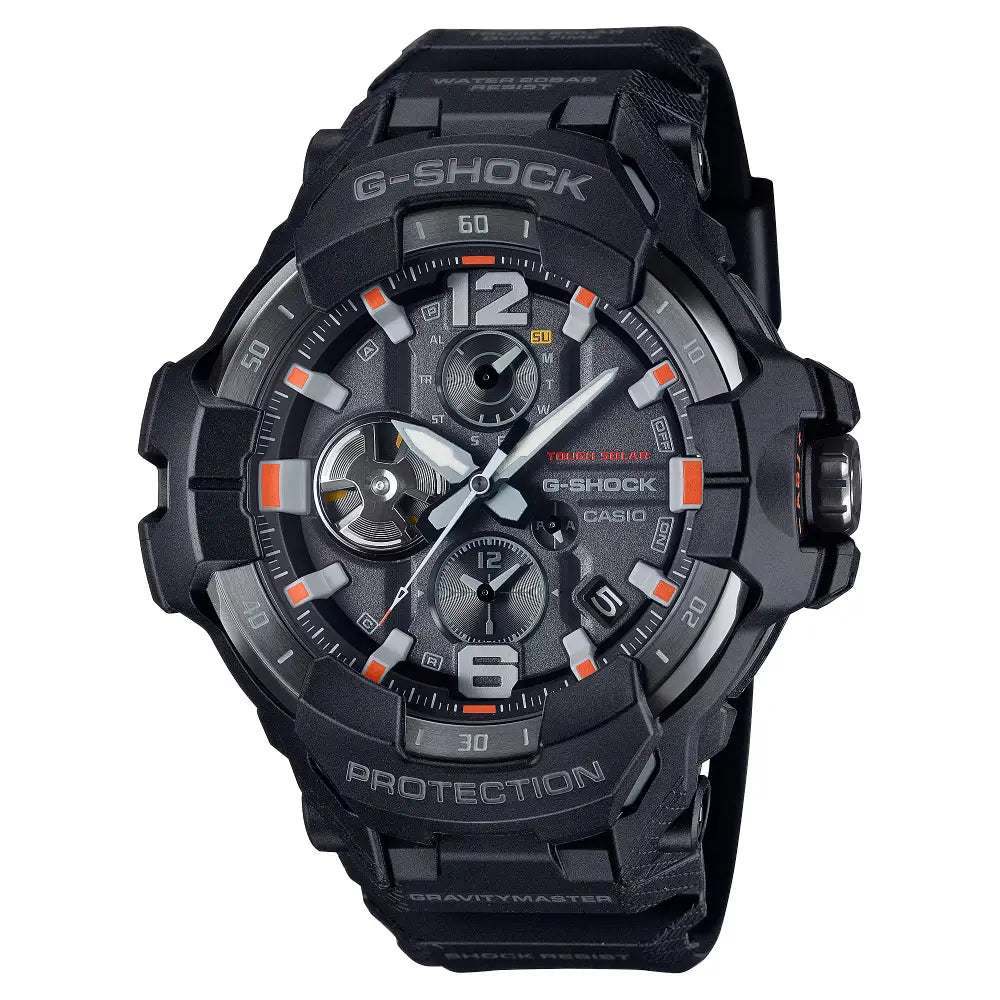 Casio G Shock Gravitymaster GR-B300EC-1A Analog Tough Solar Bluetooth "Emergency Color" Black Dial Resin Strap Men's Watch