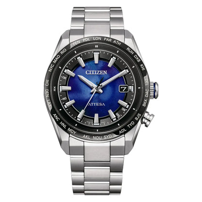 Citizen Attesa Eco-Drive Radio-Controlled CB0288-65L Limited Edition Unite with Blue Dial 40.6mm Titanium Men's Watch