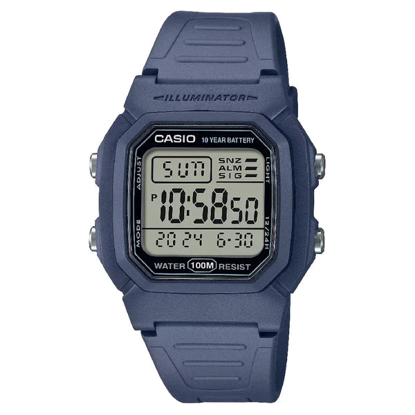 Casio Digital W-800H-2AVDF Black Display Dial Resin Strap Men's Watch
