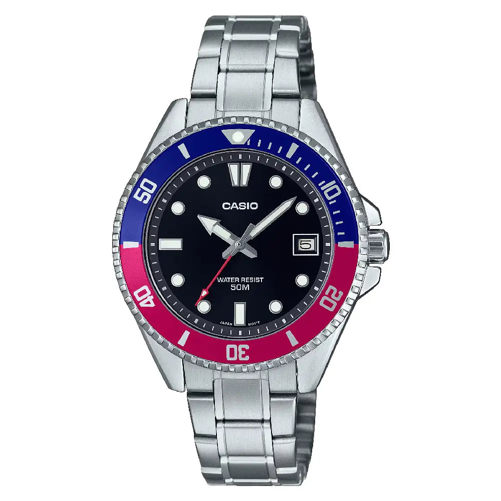 Casio Diver's MDV-10D-1A3VDF Analog Black Dial Stainless Steel Watch