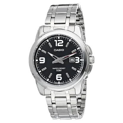 Casio Collection Analog MTP-1314D-1AVDF Black Dial Stainless Steel Men's Watch