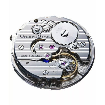 Orient Star M45 Classic Moon Phase Pleiades Hand-Wound RE-BW0005N00B Gray-Black Dial 39.5mm Leather Strap Men's Watch