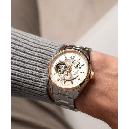 Orient Star Contemporary Modern Skeleton Automatic RE-AV0123G00B Ivory Dial 41mm Stainless Steel Men's Watch