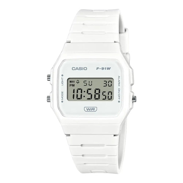 Casio Vintage Digital F-91WB-7A White Dial Resin Strap Unisex Watch