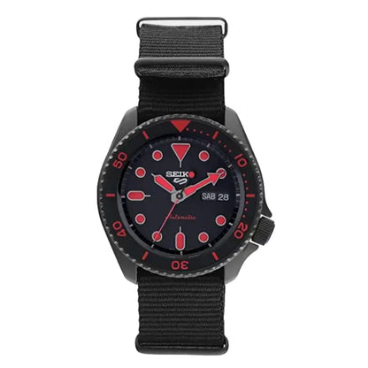 Seiko 5 Sports SRPD83K1 Automatic Black Dial 42.5mm Nylon Strap Men's Watch