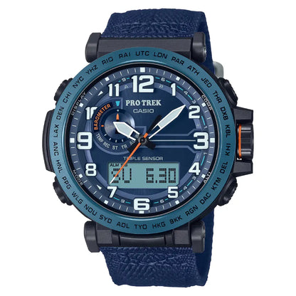 Casio- Pro Trek Climber Line PRG-601YB-2DR Blue Dial 51.5mm Recycled Fabric Strap Men's Watch