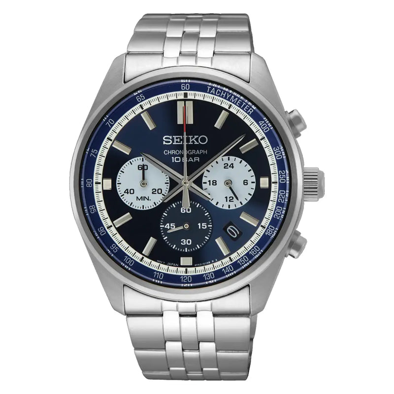 Seiko Conceptual Chronograph Quartz SSB427P1 Blue Dial 41.5mm Stainless Steel Men's Watch