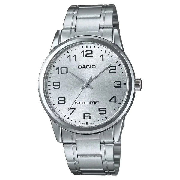 Casio Enticer MTP-V001D-7BUDF Classic Analog Silver Dial Stainless Steel Men's Watch
