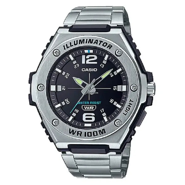 Casio Analog MWA-100HD-1AVDF Black Dial Stainless Steel Men's Watch