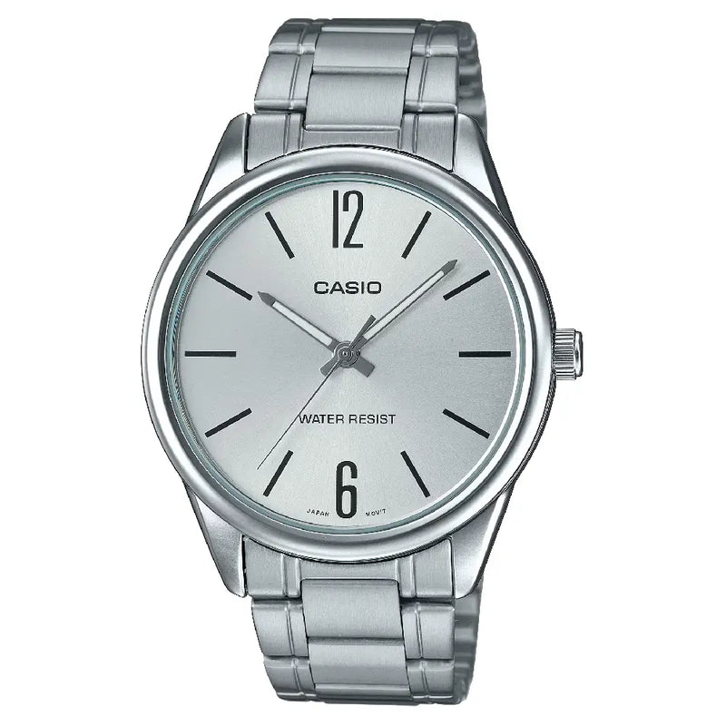 Casio Enticer MTP-V005D-7BUDF Classic Analog Silver Dial Stainless Steel Men's Watch