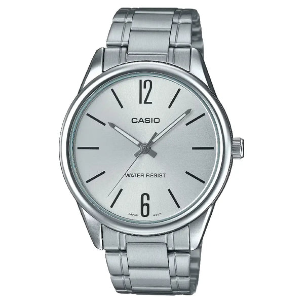 Casio Enticer MTP-V005D-7BUDF Classic Analog Silver Dial Stainless Steel Men's Watch
