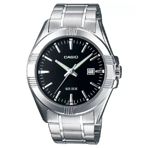 Casio Collection Analog MTP-1308D-1A2UDF Black Dial Stainless Steel Men's Watch