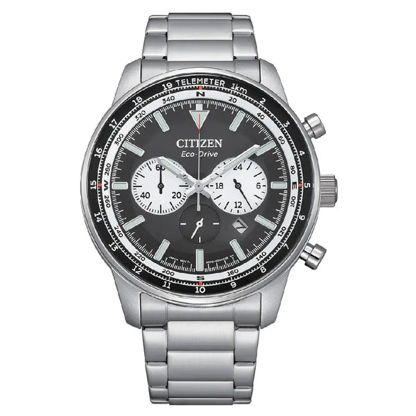 Citizen Eco-Drive CA4500-91E Chronograph Black Dial 44mm Stainless Steel Men's Watch