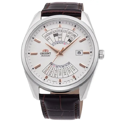 Orient Contemporary Multi-Year Calendar Automatic RA-BA0005S30B White Dial 43.5mm Leather Strap Men's Watch