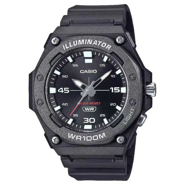 Casio Standard Analog Heavy Duty MW-620H-1AVDF Black Dial 48.1mm Resin Strap Men's Watch