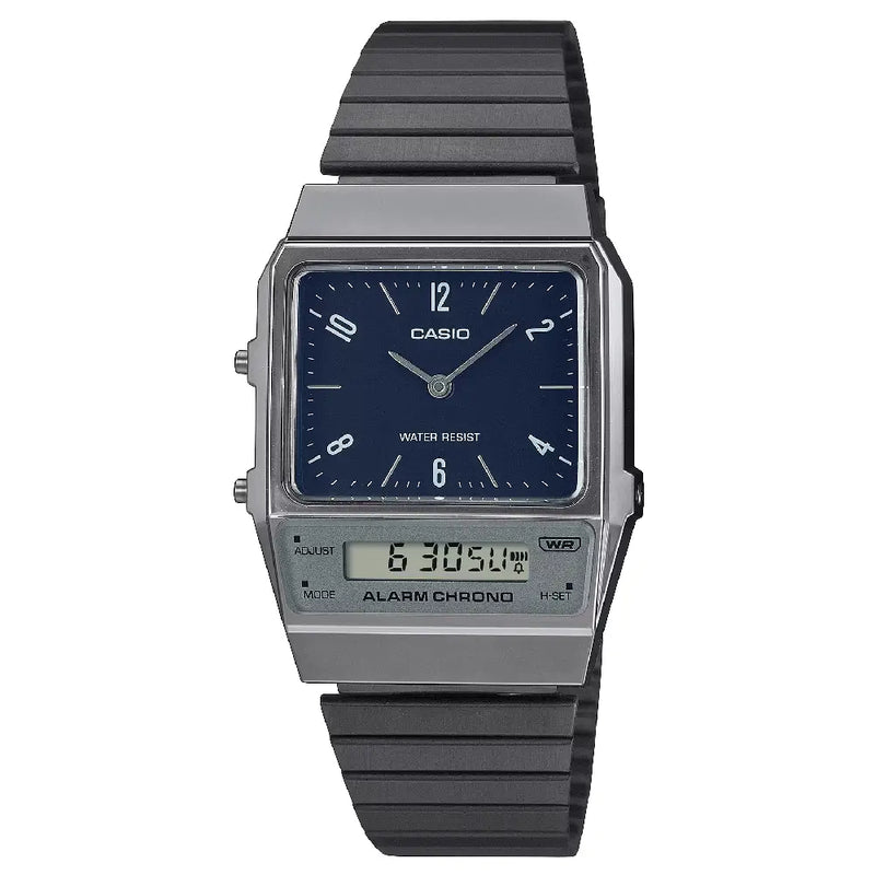 Casio Analog-Digital AQ-800EB-2ADF Blue Dial Stainless Steel Unisex Watch