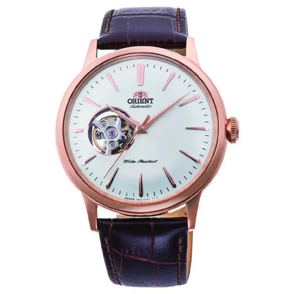 Orient Bambino Open Heart RA-AG0001S White Dial 40.5mm Leather Strap Men's Watch