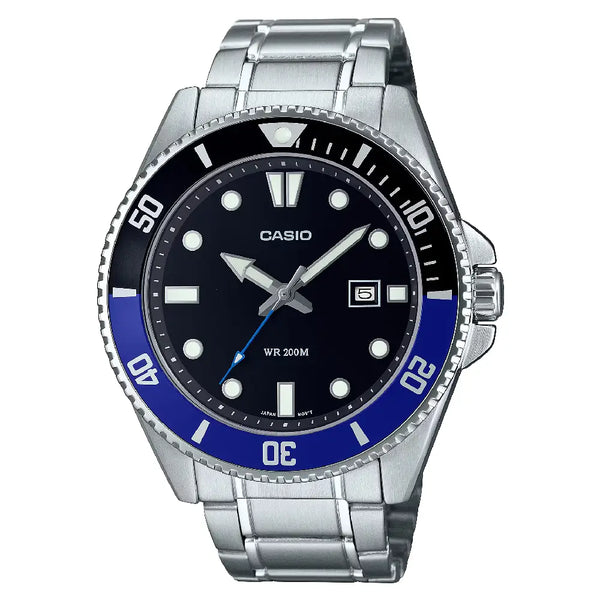 Casio Diver's MDV-107D-1A2VDF Analog Black Dial Stainless Steel Men's Watch