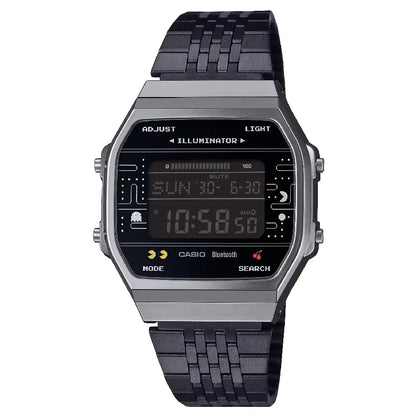 Casio Vintage Digital ABL-100WEPC-1BDR Bluetooth PAC-MAN Collaboration Black Dial Stainless Steel Unisex Watch
