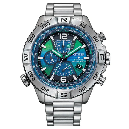 Citizen Promaster Navihawk A-T Limited Edition 48mm AT8220-55W Blue-Green Dial Stainless Steel Men's Watch