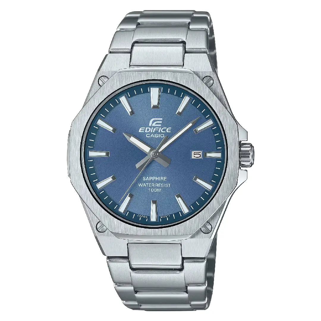 Casio Edifice Slim EFR-S108D-2AVUDF Analog Blue Dial 39.9mm Stainless Steel Men's Watch