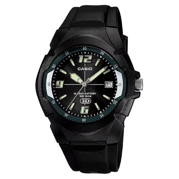 Casio Standard MW-600F-1AVDF Date Analog Black Dial Resin Strap Men's Watch
