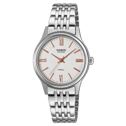 Casio Beside Sapphire BLS-100D-7A White Dial 28.2mm Stainless Steel Women's Watch