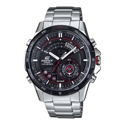 Casio Edifice ERA-200DB-1A9DR - Compass & Thermometer - Black Dial Stainless Steel Men's Watch
