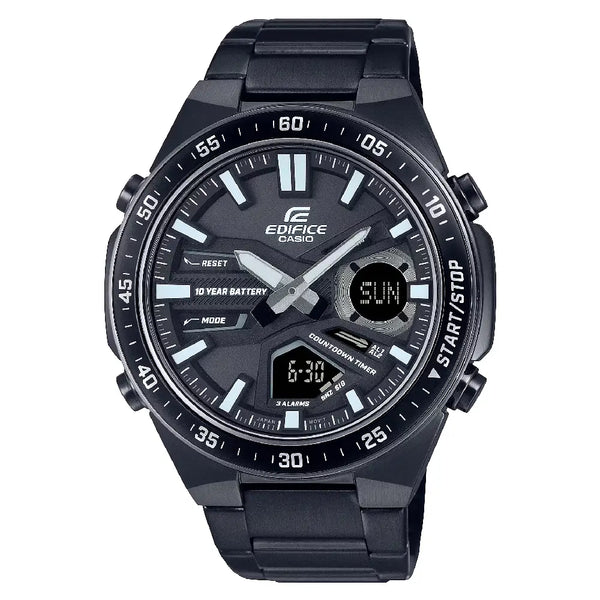 Casio Edifice EFV-C110DC-1A Analog-Digital Chronograph Black Dial 46.9mm Stainless Steel Men's Watch