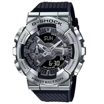 Casio G-Shock Metal Collection GM-110-1ADR Black Dial Stainless Steel Men's Watch