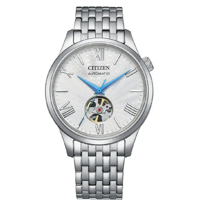 Citizen NH9130-84A Automatic Open Heart Silver Dial 40mm Stainless Steel Men's Watch