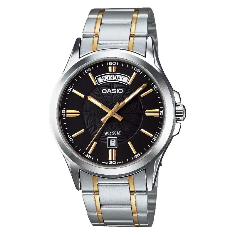 Casio Collection Analog MTP-1381G-1AVDF Black Dial Stainless Steel Men's Watch