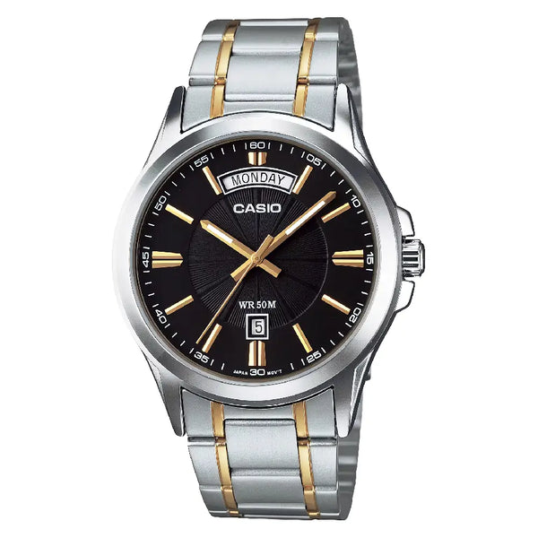 Casio Collection Analog MTP-1381G-1AVDF Black Dial Stainless Steel Men's Watch