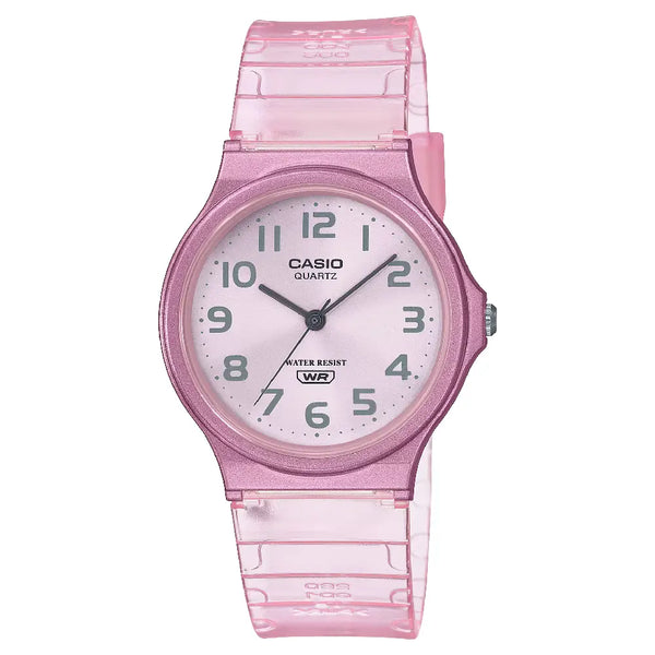 Casio Collection Analog MQ-24S-4BDF Pink Dial Resin Strap Unisex Watch