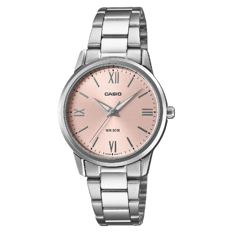 Casio Classic Analog LTP-1303DD-4A Pink Dial Stainless Steel Women's Watch