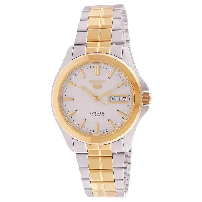 Seiko 5 Automatic SNKK94K1 White Dial Two-Tone 37mm Stainless Steel Men's Watch
