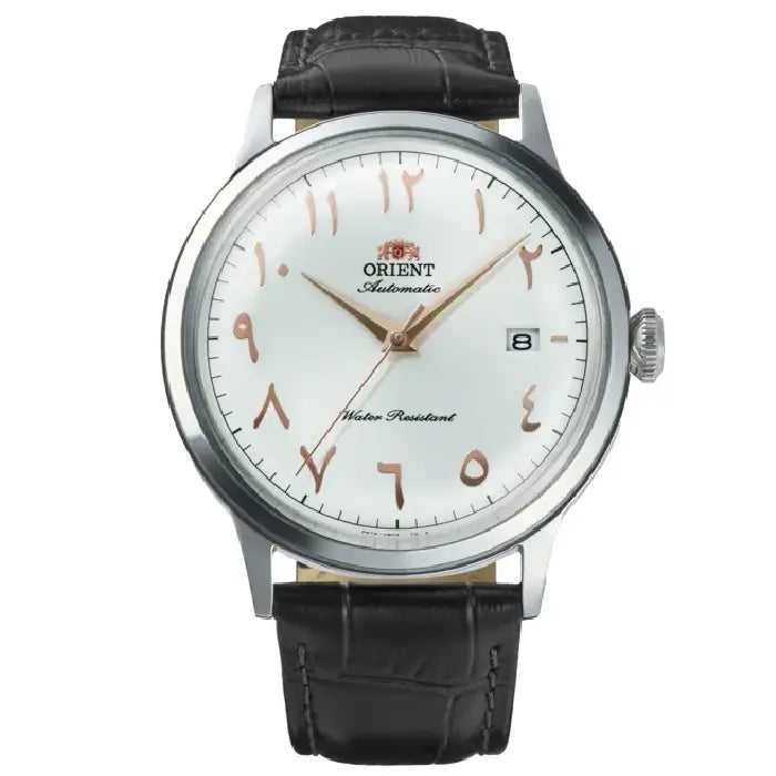 Orient Classic Bambino Automatic RA-AC0038S White Arabic Dial 40.5mm Leather Strap Men's Watch