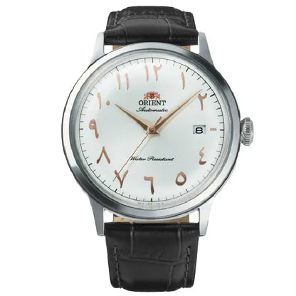 Orient Classic Bambino Automatic RA-AC0038S White Arabic Dial 40.5mm Leather Strap Men's Watch