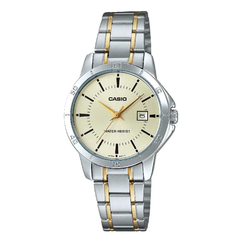Casio Standard Analog LTP-V004SG-9AUDF Gold Dial Stainless Steel Women's Watch