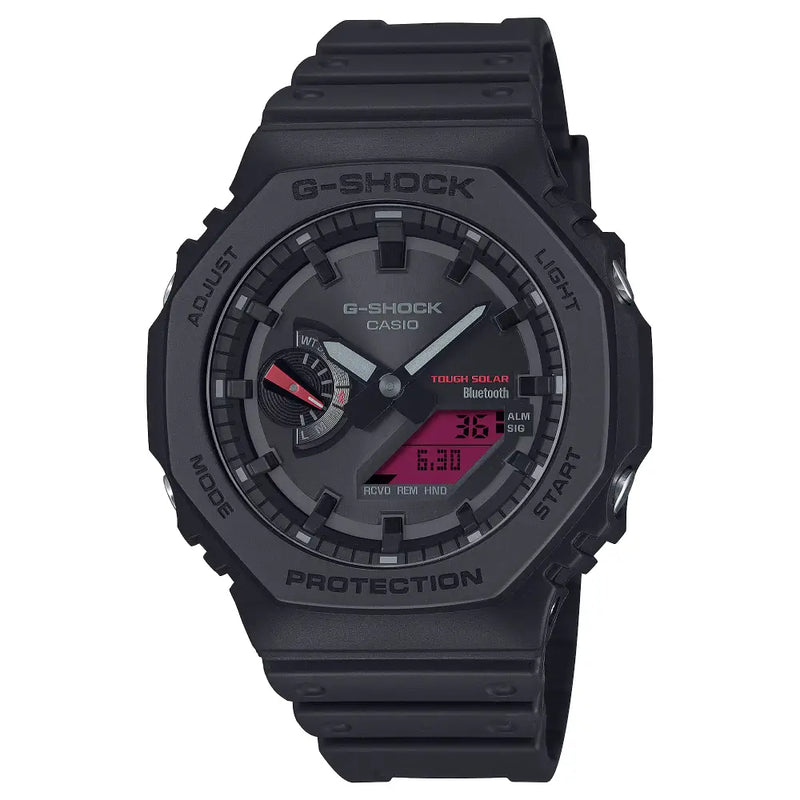 Casio G-Shock GA-B2100BBR-1A "Black and Red" Solar Black Dial 45mm Resin Strap Men's Watch