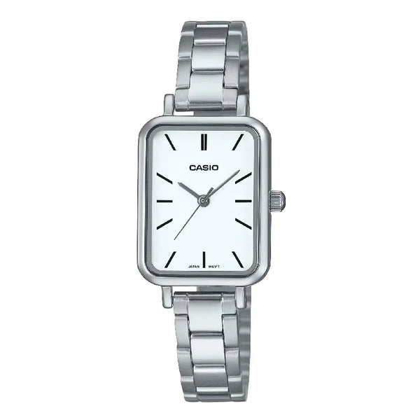 Casio Enticer Ladies Analog LTP-V009D-7EUDF White Dial Stainless Steel Women's Watch