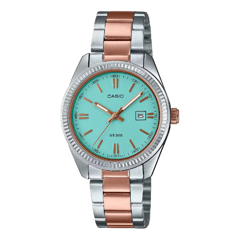 Casio Enticer Ladies Analog LTP-1302PRG-2AVEF Blue Dial Stainless Steel Women's Watch
