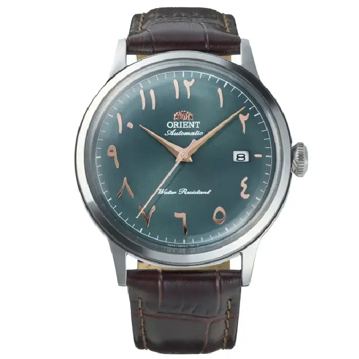 Orient Classic Bambino Automatic RA-AC0035E Green Arabic Dial 40.5mm Leather Strap Men's Watch