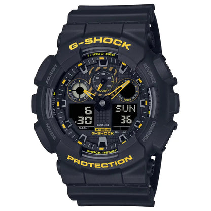 Casio G-Shock GA-100CY-1ADR Black Dial Resin Strap Men's Watch