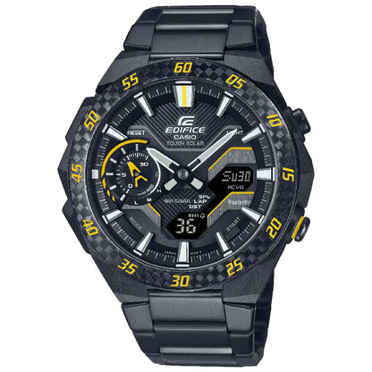 Casio Edifice Windflow ECB-2200RC-1A9 Black Dial Stainless Steel Men's Watch