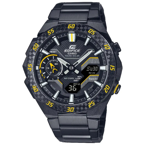 Casio Edifice Windflow ECB-2200RC-1A9 Black Dial Stainless Steel Men's Watch