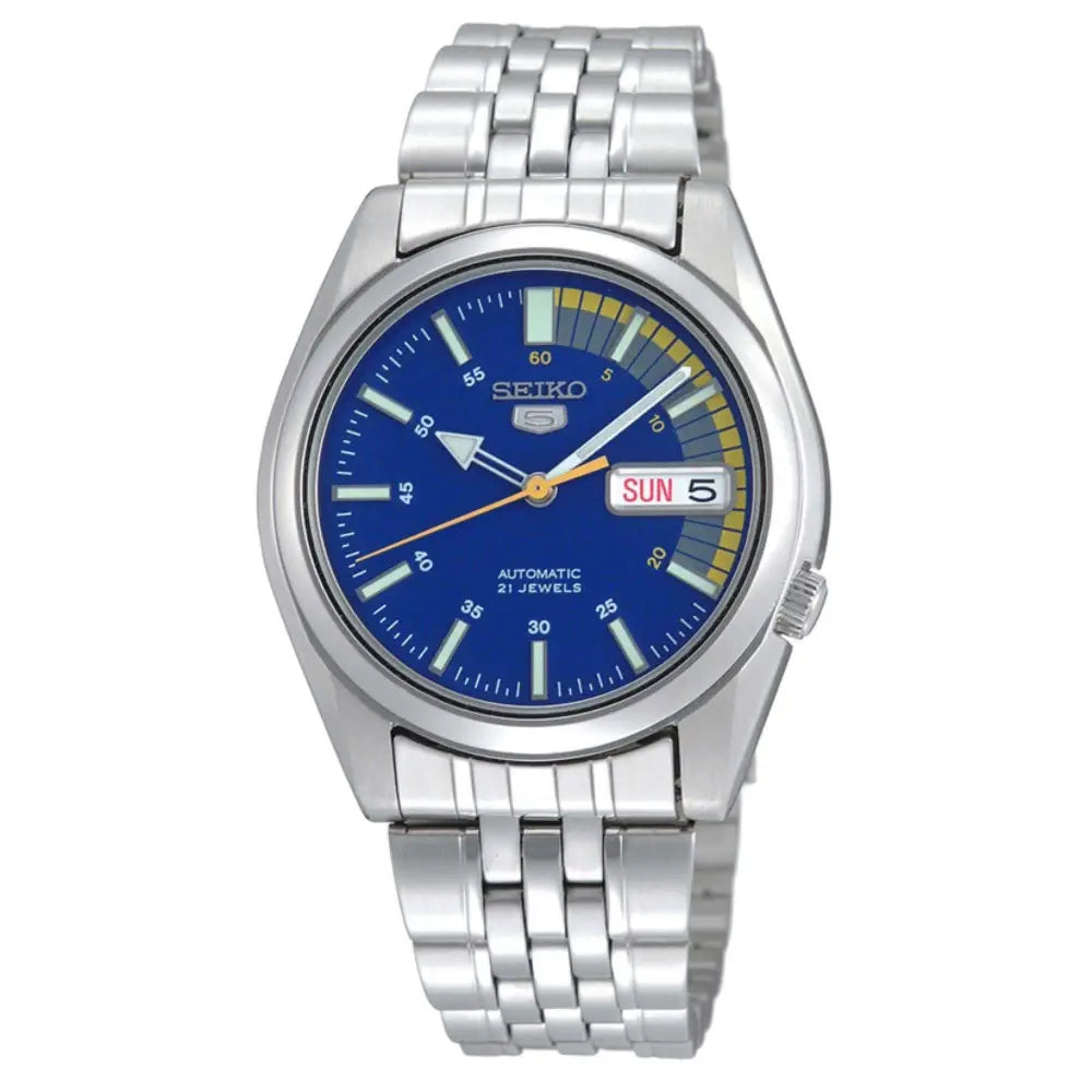 Seiko 5 SNK371K1 Automatic 21 Jewels Blue Dial 37mm Stainless Steel Men's Watch