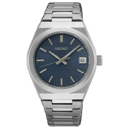 Seiko Neo Classic Quartz SUR575P1 Blue Dial 34mm Stainless Steel Women's Watch